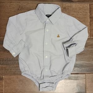 Baby Boy Oxford Button-Up Bodysuit